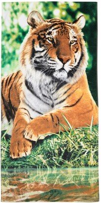 APOLLO TOWELS Tiger Resting Beach Towel 30 X 60