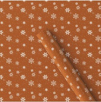 25 sq ft Snowflakes Christmas Gift Wrap Brown - Wondershop™