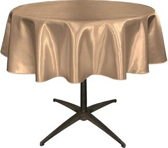 Bridal Satin Table Overlay, For Small Coffee | Taupe, Round Choose