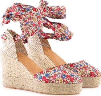 Espadrillas With High Wedge And Ankle Lace