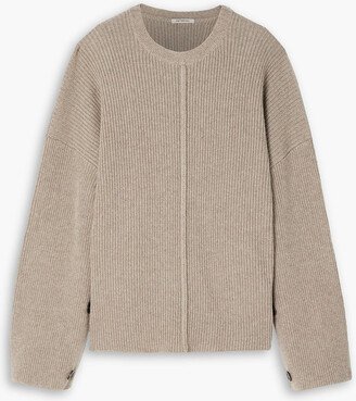 Ribbed merino wool and cashmere-blend sweater