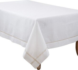 Saro Lifestyle Luxurious Tablecloth with Intricate Embroidery, , Gold