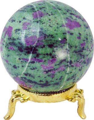 Gorgeous Ruby in Zoisite 65mm Sphere With Stand 1265R Abe