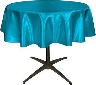 Bridal Satin Table Overlay, For Small Coffee | Turquoise, Round Choose