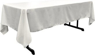 Rectangular Polyester Poplin Tablecloth White