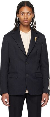 Navy Single-Breasted Blazer