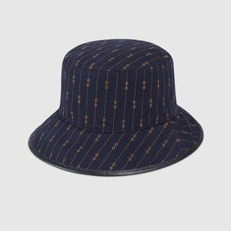 Reversible GG and Horsebit bucket hat