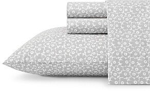 Pikkuinen Unikko Grey Cotton Percale Sheet Set, King