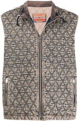 D-KUR-FS quilted denim gilet