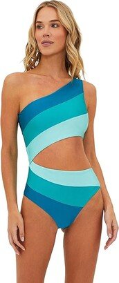 Joyce One-Piece (Cosmic Color-Block) Women's Swimsuits One Piece