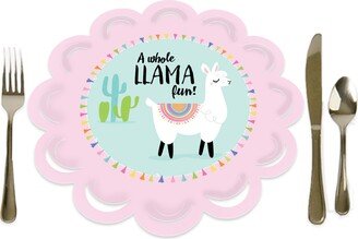 Big Dot Of Happiness Whole Llama Fun Llama Fiesta Baby Shower or Birthday Party Table Chargers 12 Ct