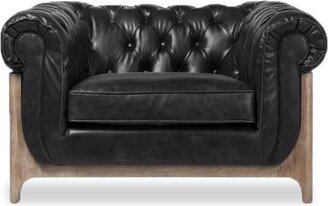 Primitive Collection MOD Chesterfield Leather Chair Black