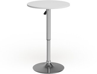 23.75 Round Adjustable White Wood Table