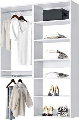 Modular Closets Complete Compact Closet Kit - White, 57