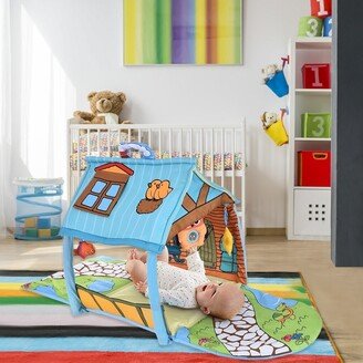 Hozxclle Baby Activity Play Mat, Infant Indoor Playmat with Toys, Floor Mat for 3, 6, 9, 12, 18 Months, Newborn, Toddlers