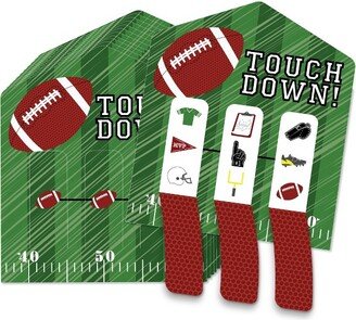 Big Dot of Happiness End Zone - Football - Baby Shower or Birthday Party Game Pickle Cards - Pull Tabs 3-in-a-Row - Set of 12