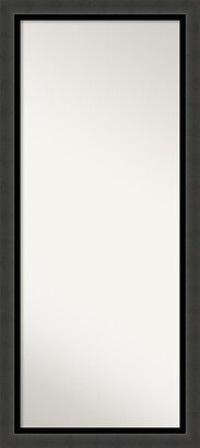 Non-Beveled Wood Full Length Floor Leaner Mirror - Tuxedo Black Frame - Tuxedo Black - Outer Size: 29 x 65 in