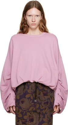 Pink Draped Sweatshirt