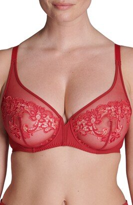 Saga Sheer Underwire Plunge Bra