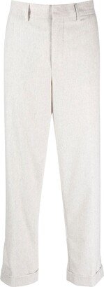 Rolled-Cuff Cropped Trousers