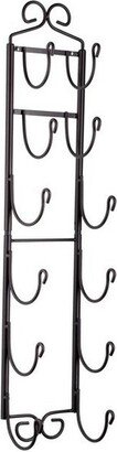 Towel Rack and Wine Rack Organizer for Wall Mount with 6 Levels Holder for Wine Bottles or as Bathroom Towel Holder in Bronze - HomeItUsa