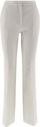 High-Waist Flared Tailored-Cut Trousers-AA