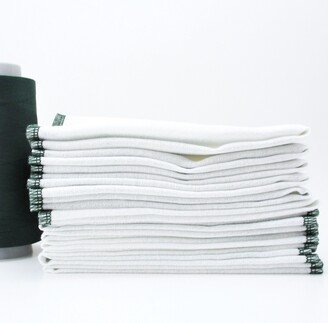 12 Eco-Friendly Paperless Towels For Everyday Use - Emerald Green Reusable Birdseye Cotton Napkins 11 1/2 X