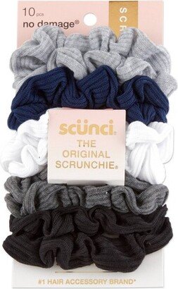 Everyday & Active No Damage Large Interlock Scrunchies - 10pk