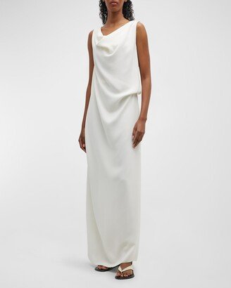 Bamaris Cowl-Neck Silk Maxi Dress