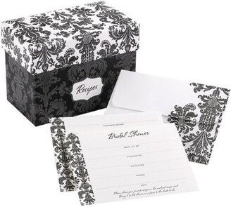 Damask Shower Invitations with Recipe Gift Box (25ct)