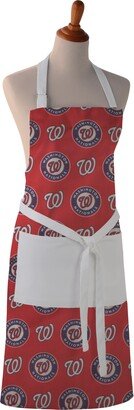 Washington Nationals Prints Cotton Apron - Kitchen Cooking Bbq Full & Half Customizable Homemade Large Pocket