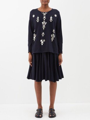 Melissa Embroidered Cotton Midi Dress