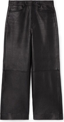 Leather Culottes Pants