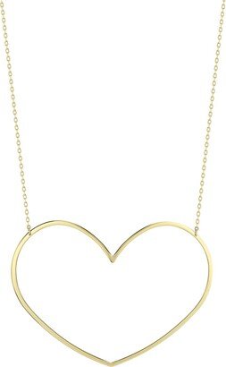 Ember Fine Jewelry 14K Jumbo Open Heart Necklace