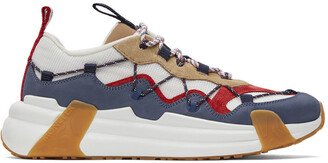 White & Navy Compassor Sneakers