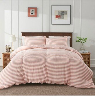 Linen Stripe Duvet Cover Set-AA