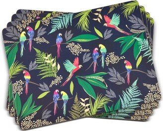 Sara Miller London for Parrot Placemats Set of 4 - 15.7 x 11.7 Inch