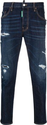 Distressed-Effect Slim-Fit Jeans-AB