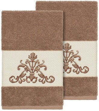 Scarlet Embellished Hand Towel - Set of 2 - Latte