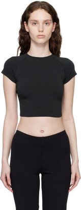 Black New Vintage Cropped Raglan T-Shirt