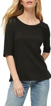 Supima(r) Cotton Slub Elbow Sleeve Swing Tee (Dolma) Women's T Shirt