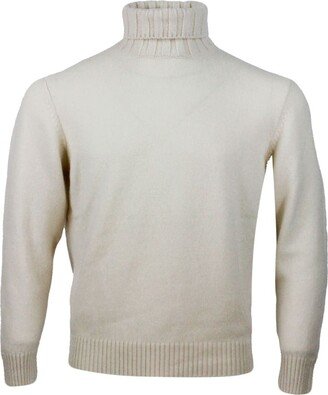 Sonrisa Turtleneck Sweater In Fine And Very Soft Cashmere Fleece With Flat Rib Knit On The Neck