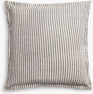 Striped Vintage Linen Euro Pillow Cover