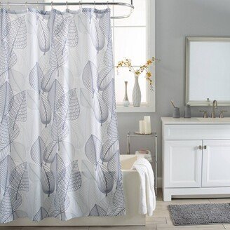 Leaves Shower Curtain Light Gray