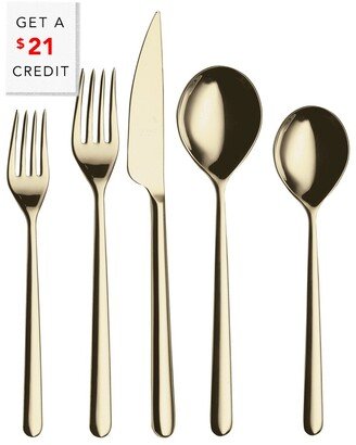 5Pc Flatware Set With $21 Credit