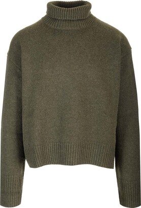 Turtleneck Oversized Knitted Jumper-AA