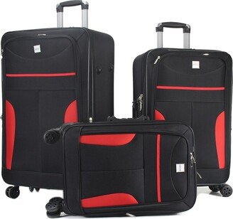 Janna Soft Shell Designer 3Pc Expandable Luggage Set