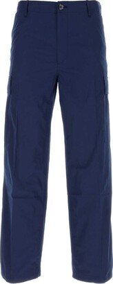 Mid-Rise Straight-Leg Cargo Trousers