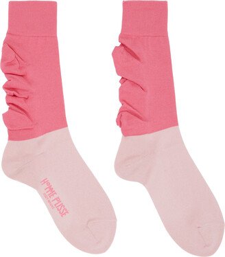 Pink Flower Socks