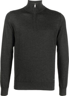 Quarter-Zip Cashmere-Silk Jumper